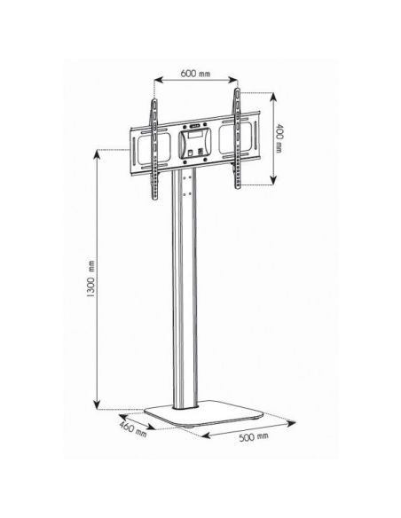 Supporto tv da pavimento design moderno Morris1