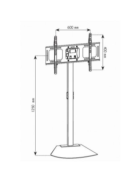 Porta TV da pavimento a colonna girevole Morris4
