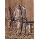 Sedia da soggiorno stile barocco made in italy plastica Karlene