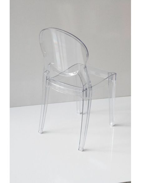 Sedie moderne in policarbonato trasparente Elsi