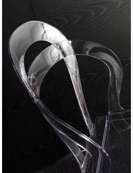 Sedie moderne impilabili in policarbonato trasparente Arsemid