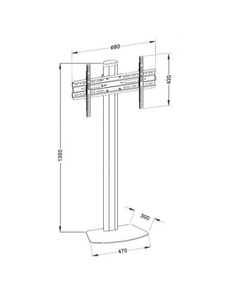 Supporto porta TV a colonna con passacavi Garret Supporto porta TV a colonna con passacavi Garret