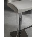 Sgabello design in ecopelle e acciaio Hamilcar