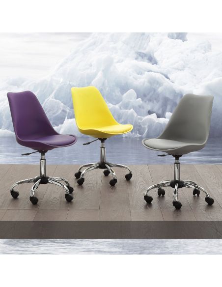 Sedia da ufficio con rotelle design moderno Aphia