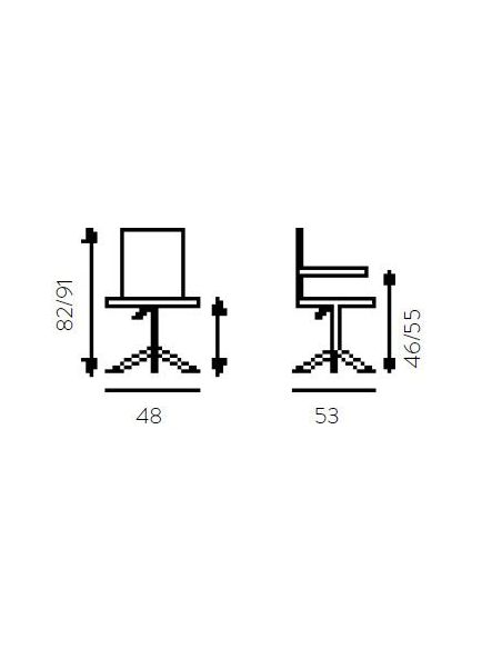 Sedia da ufficio con rotelle design moderno Aphia