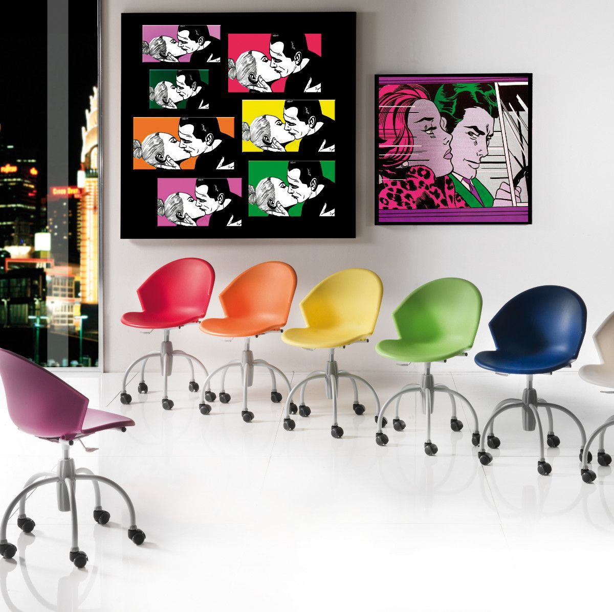 sedia da ufficio parquet