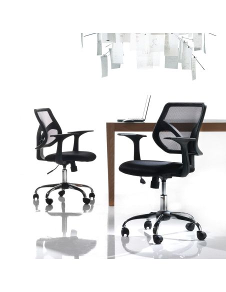 Sedia da ufficio design mdoerno con schienale curvo Sinergina