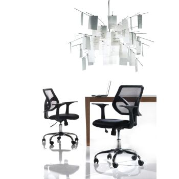 Sedia da ufficio design mdoerno con schienale curvo Sinergina 2