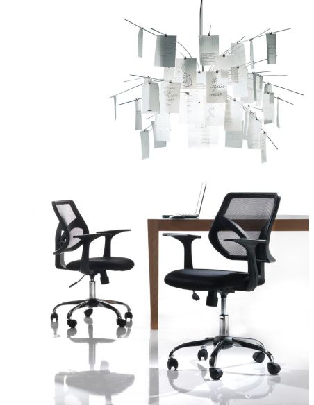 Sedia da ufficio design mdoerno con schienale curvo Sinergina