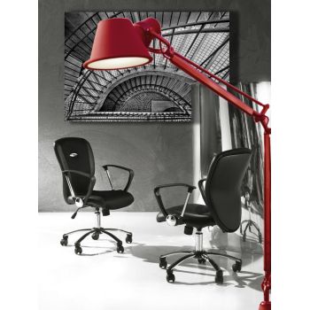 Sedia da ufficio con ruote e braccioli ergonomica Mosseira  2