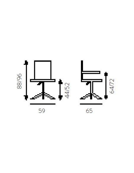 Sedia da ufficio con ruote e braccioli ergonomica Mosseira 