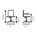 Sedia da ufficio con ruote e braccioli ergonomica Mosseira 