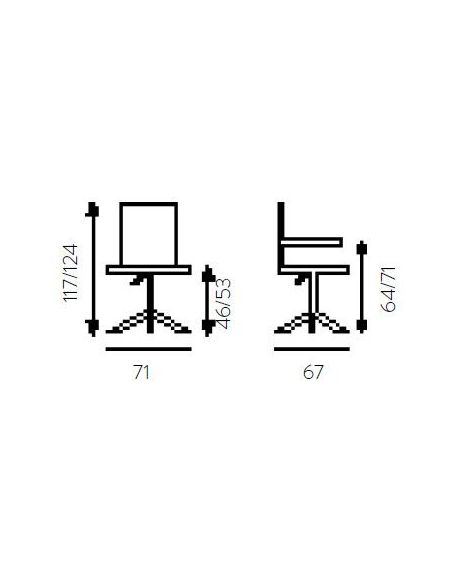 Sedia ufficio con schienale comodo e ruote gommate Aligia