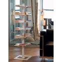 Libreria verticale autoportante in alluminio e acciaio Dotto