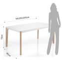 Tavolo pranzo allungabile design minimal Talles da 160 a 240 cm