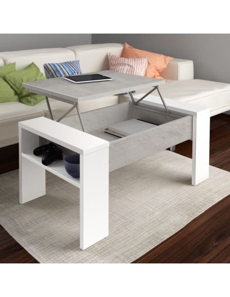 Tavolino da salotto con contenitore design moderno legno Garliz  Tavolino da salotto con contenitore design moderno legno Garliz