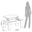 Tavolino da salotto con contenitore design moderno legno Garliz 