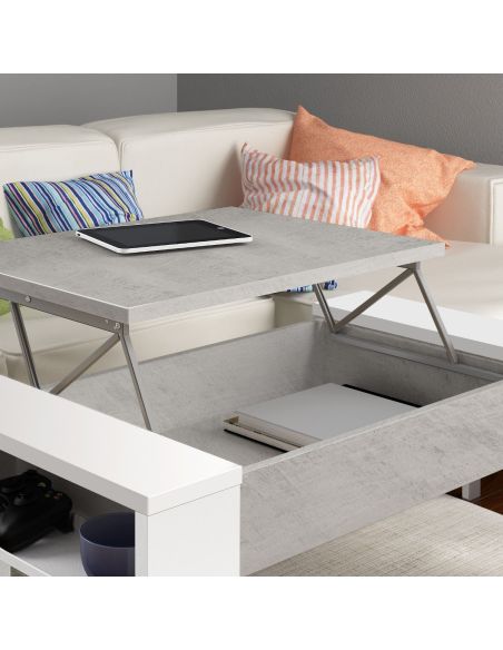 Tavolino da salotto con contenitore design moderno legno Garliz  Tavolino da salotto con contenitore design moderno legno Garliz