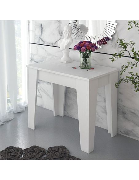 Tavolo consolle allungabile fino a 306 cm Zulc White Tavolo consolle allungabile fino a 306 cm Zulc White