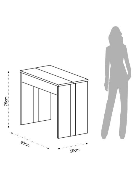 Tavolo consolle allungabile fino a 306 cm Zulc White Tavolo consolle allungabile fino a 306 cm Zulc White