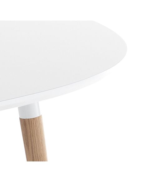 Tavolo allungabile legno mdf bianco e massello rovere Angoon