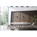 Tavolo allungabile legno mdf bianco e massello rovere Angoon