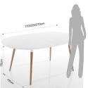 Tavolo allungabile legno mdf bianco e massello rovere Angoon