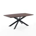 Tavolo design allungabile da 160 a 210 cm in legno e metallo Salmour