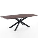 Tavolo design allungabile da 160 a 210 cm in legno e metallo Salmour