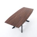 Tavolo design allungabile da 160 a 210 cm in legno e metallo Salmour
