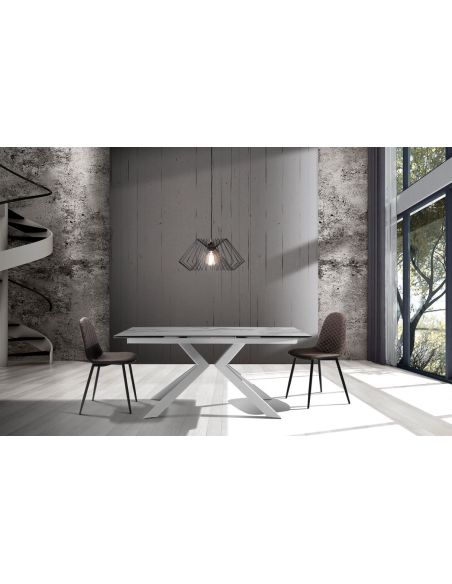 Tavolo da pranzo in vetroceramica allungabile 160/200/240 Iezer Tavolo da pranzo in vetroceramica allungabile 160/200/240 Iezer