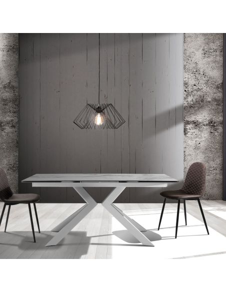Tavolo da pranzo in vetroceramica allungabile 160/200/240 Iezer Tavolo da pranzo in vetroceramica allungabile 160/200/240 Iezer
