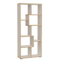 Libreria design moderno in legno bianco e rovere per casa o ufficio Olyak