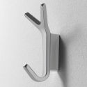 Set 4 ganci appendiabito da parete in alluminio lucido Ellis