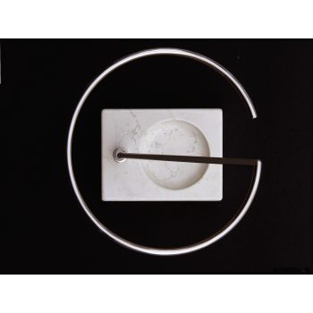 Portaombrelli design moderno in acciaio e marmo Jenson 2