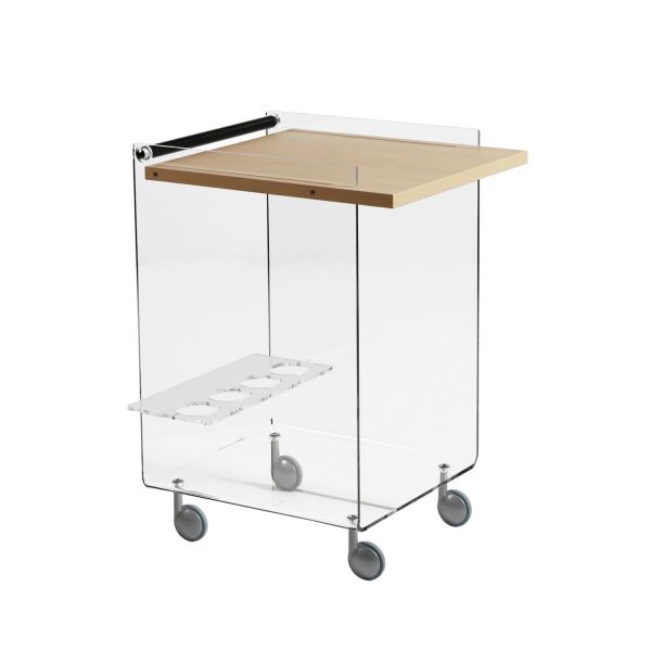 Carrellino per cucina in plexiglass design moderno Ambrogio