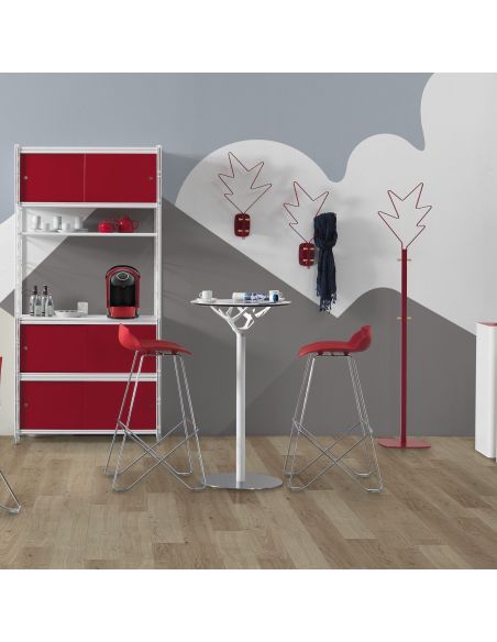 Appendiabiti da terra design a forma di albero in acciaio Comet