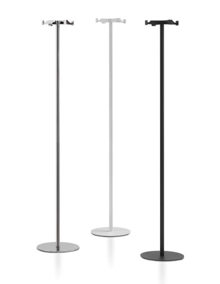 Appendiabiti da terra moderno bianco nero cromato Kind Appendiabiti da terra moderno bianco nero cromato Kind