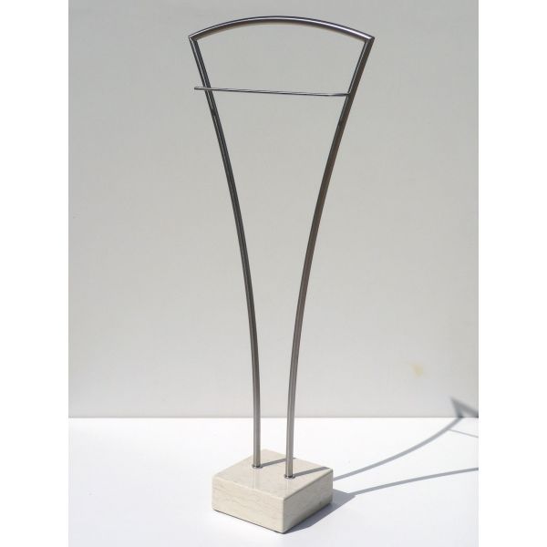 Servomuto design moderno in acciaio inox e marmo Divina