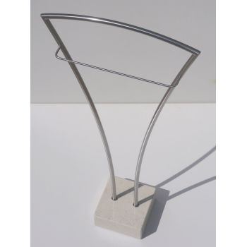 Servomuto design moderno in acciaio inox e marmo Vilmos 2