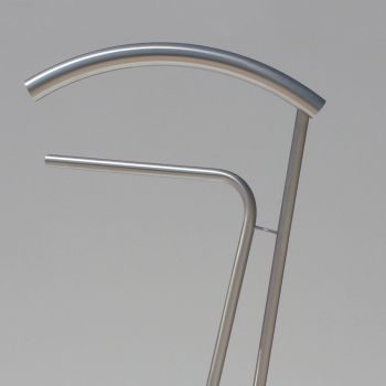 Portabiti da camera moderno in acciaio e marmo Byron 2