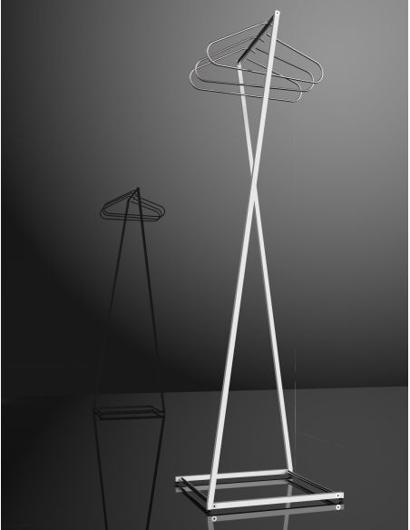 Stand appendiabiti moderno in acciaio Otis J