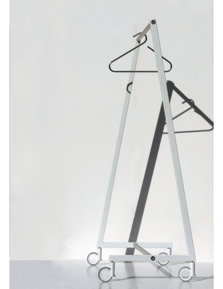 Stand appendiabiti su ruote in acciaio bianco Otis 2 Stand appendiabiti su ruote in acciaio bianco Otis 2