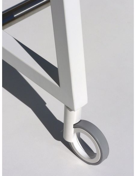 Stand appendiabiti su ruote in acciaio bianco Otis 2 Stand appendiabiti su ruote in acciaio bianco Otis 2