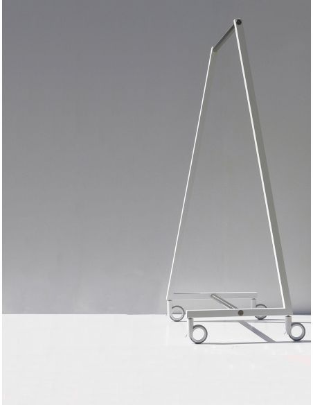 Stand appendiabiti su ruote in acciaio bianco Otis 2 Stand appendiabiti su ruote in acciaio bianco Otis 2