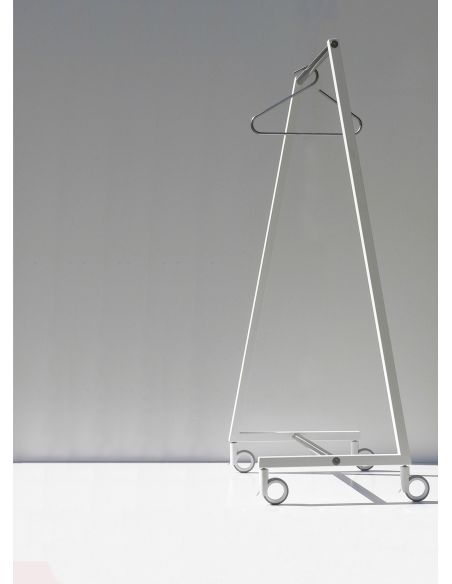 Stand appendiabiti su ruote in acciaio bianco Otis 2 Stand appendiabiti su ruote in acciaio bianco Otis 2