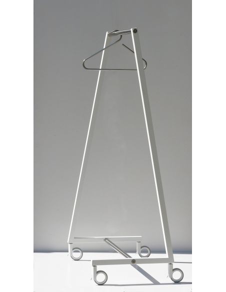 Stand appendiabiti su ruote in acciaio bianco Otis 2 Stand appendiabiti su ruote in acciaio bianco Otis 2