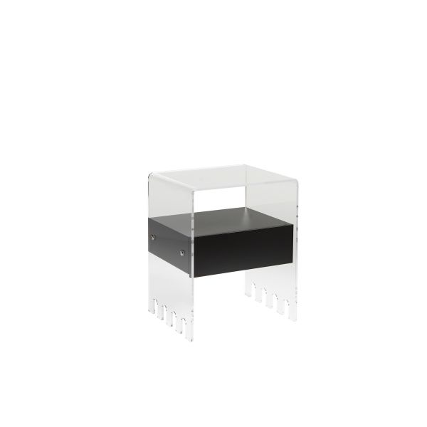 Comodino moderno camera da letto comodino plexiglass 40x30x45 trasparente
