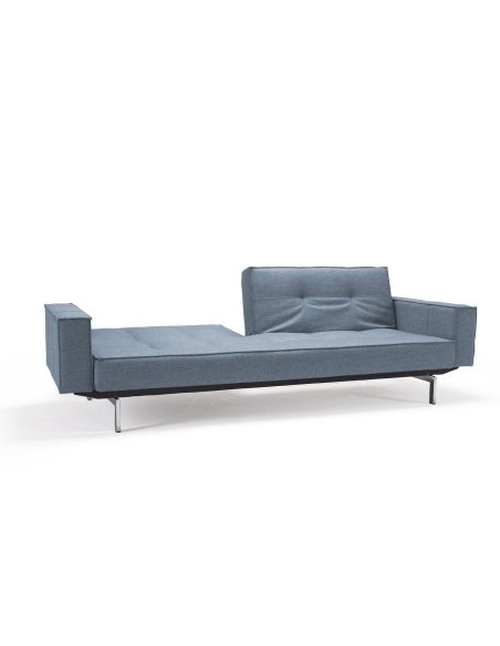 Divano letto una piazza e mezza con braccioli e materasso a molle Splitback