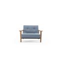 Poltrona design scandinavo in tessuto o velluto SplitBack Frej - 525 Mixed Dance Light Blue